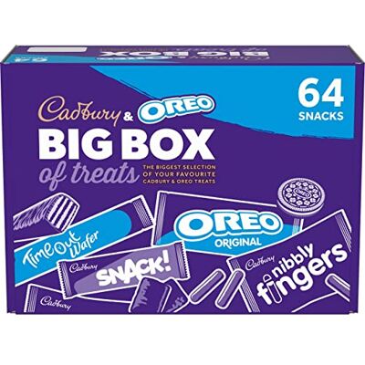 Cadbury & OREO Big Box di dolcetti, 64 cioccolatini e snack assortiti, 1790 g (confezione da 1) Cadbury & OREO Big Box di dolcetti, 64 cioccolatini e snack assortiti, 1790 g (confezione da 1)