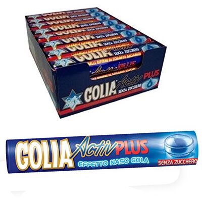 Perfetti Van Melle 12 x CARAMELLE BALSAMICHE GOLIA ACTIVE PLUS PACCHETTO DA 34 gr MENTA GOLA Perfetti Van Melle 12 x CARAMELLE BALSAMICHE GOLIA ACTIVE PLUS PACCHETTO DA 34 gr MENTA GOLA
