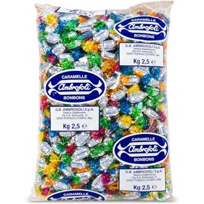 Ambrosoli Briosa Frizzanti – Caramelle Effervescenti Assortite 2,5 kg – Formato Convenienza per Uffici, Eventi e Condivisione Ambrosoli Briosa Frizzanti – Caramelle Effervescenti Assortite 2,5 kg – Formato Convenienza per Uffici, Eventi e Condivisione