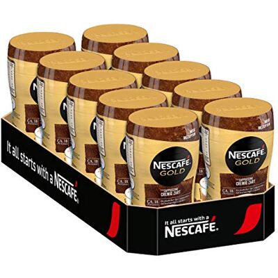 Nescafe Nescafé Gold Typ Cappuccino Creamy Black Instant Coffee Dose 10 x 250 g Nescafe Nescafé Gold Typ Cappuccino Creamy Black Instant Coffee Dose 10 x 250 g