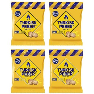 Fazer Tyrkisk Peber Liquorice Candy 4 Packungen von 120 g 16,8 Unzen Fazer Tyrkisk Peber Liquorice Candy 4 Packungen von 120 g 16,8 Unzen
