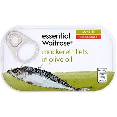 Waitrose /Principi Sgombro in Olio d'Oliva essenziale 125g Waitrose /Principi Sgombro in Olio d'Oliva essenziale 125g