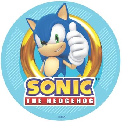 dekora , Cialda Sonic, Disco in Ostia Commestibile, Decorazione per Torte di Compleanno di Sonic, Decorazioni per Dolci Rotonda 20 CM dekora , Cialda Sonic, Disco in Ostia Commestibile, Decorazione per Torte di Compleanno di Sonic, Decorazioni per Dolci Rotonda 20 CM