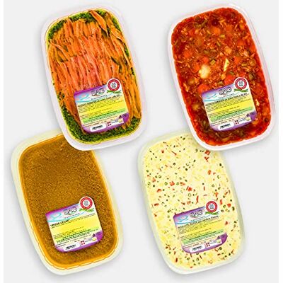Free 2b Cesto mix gastronomia piemontese con acciughe in salsa verde, antipasto piemontese, bagna cauda e insalata russa con verdure fresche (Confezione 4 pz. da Kg) – SAG Free 2b Cesto mix gastronomia piemontese con acciughe in salsa verde, antipasto piemontese, bagna cauda e insalata russa con verdure fresche (Confezione 4 pz. da Kg) – SAG