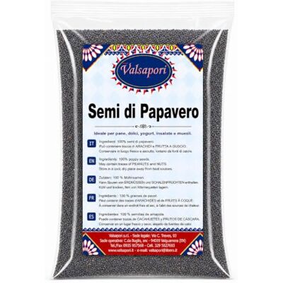 HOME LINE Semi di Papavero per Pane, Dolci e Prodotti da Forno, 500 g Per grissini, biscotti, torte salate, ripieni e guarnizioni; adatti a impasti, lievitati e preparazioni da pasticceria HOME LINE Semi di Papavero per Pane, Dolci e Prodotti da Forno, 500 g Per grissini, biscotti, torte salate, ripieni e guarnizioni; adatti a impasti, lievitati e preparazioni da pasticceria