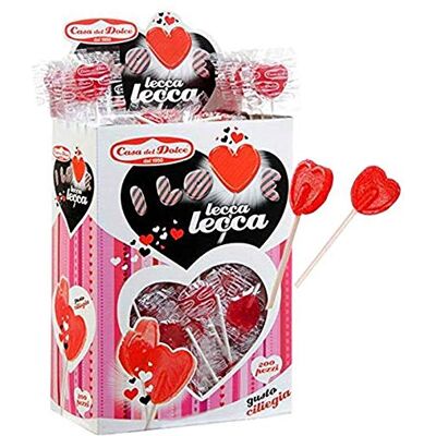 Idea Lecca Lecca I Love Cuore Gusto Ciliegia Confezione da 100 Pezzi Idea Lecca Lecca I Love Cuore Gusto Ciliegia Confezione da 100 Pezzi