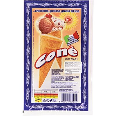Cone' Cono Gelato, Croccante, Gustoso, Pronto All'Uso 65 G Cone' Cono Gelato, Croccante, Gustoso, Pronto All'Uso 65 G