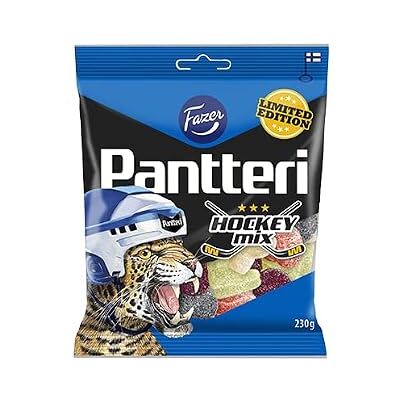 Fazer Pantteri Hockey Mix Limited Edition Mixed Candy 1 Packung von 230 g 8,1oz Fazer Pantteri Hockey Mix Limited Edition Mixed Candy 1 Packung von 230 g 8,1oz