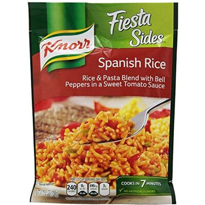 Knorr Fiesta Sides Confezione da 2 sacchetti di riso spagnolo, 158,8 g Knorr Fiesta Sides Confezione da 2 sacchetti di riso spagnolo, 158,8 g