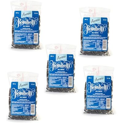 AMARELLI 5x rombetti 100 gr -> 5 confezioni da 100gr ciascuna Liquirizia Pura, 500gr in totale (anice) AMARELLI 5x rombetti 100 gr -> 5 confezioni da 100gr ciascuna Liquirizia Pura, 500gr in totale (anice)