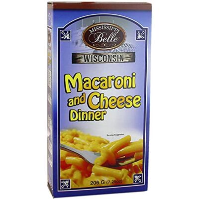 Mississippi Belle Maccheroni e Formaggio 8 confezioni da 206 g Mississippi Belle Maccheroni e Formaggio 8 confezioni da 206 g