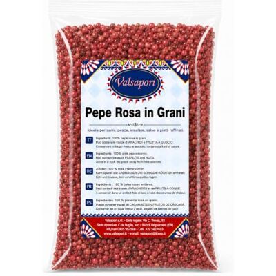 HOME LINE Pepe Rosa in Grani per Carni, Pesce, Salse e Marinature, 250 g Per vellutate, formaggi, risotti e guarnizioni; adatto a pestatura, macinatura al momento o utilizzo decorativo HOME LINE Pepe Rosa in Grani per Carni, Pesce, Salse e Marinature, 250 g Per vellutate, formaggi, risotti e guarnizioni; adatto a pestatura, macinatura al momento o utilizzo decorativo