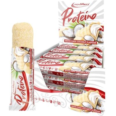 IronMaxx Proteina, barretta proteica a base di cialde con ripieno cremoso, barretta proteica ridotta zucchero, gusto White Choc Coconut 30g (confezione da 12) IronMaxx Proteina, barretta proteica a base di cialde con ripieno cremoso, barretta proteica ridotta zucchero, gusto White Choc Coconut 30g (confezione da 12)