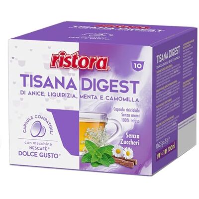 Ristora Tisana Digest 40 Capsule compatibili con Nescafé Dolce Gusto Ristora Tisana Digest 40 Capsule compatibili con Nescafé Dolce Gusto