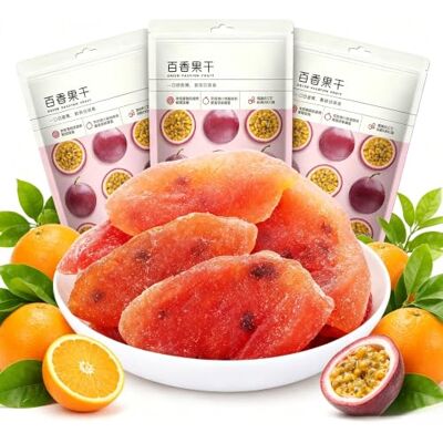 bajrl Polpa essiccata del frutto della passione 50g×3 buste Snack di frutta conservata agrodolce morbido e gommoso bajrl Polpa essiccata del frutto della passione 50g×3 buste Snack di frutta conservata agrodolce morbido e gommoso