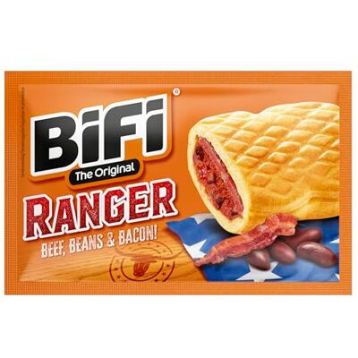 BiFi Ranger, Snack a Base di Salame, Fagioli e Bacon in Morbido Panino, da Gustare in Viaggio, in Ufficio o Quando fai Sport, Carne di Manzo e Maiale, Confezione da 20 (20 X 60 g) BiFi Ranger, Snack a Base di Salame, Fagioli e Bacon in Morbido Panino, da Gustare in Viaggio, in Ufficio o Quando fai Sport, Carne di Manzo e Maiale, Confezione da 20 (20 X 60 g)
