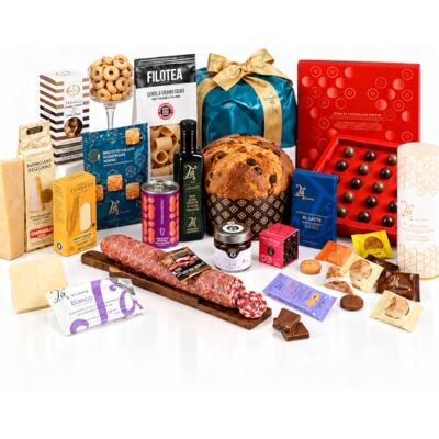 Passerini T'a Milano BOLZANO Cesto Natalizio Gourmet, Panettone Artigianale e Specialita Dolci e Salate, 17 Pezzi, 3,89 kg Passerini T'a Milano BOLZANO Cesto Natalizio Gourmet, Panettone Artigianale e Specialita Dolci e Salate, 17 Pezzi, 3,89 kg