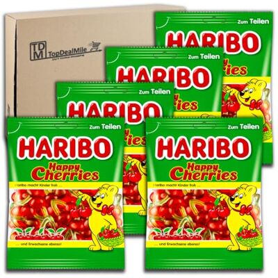 HARIBO TopDealMile, confezione scorta per ciliegie Happy, 5 x 175 g di ciliegie alla frutta al gusto di ciliegia HARIBO TopDealMile, confezione scorta per ciliegie Happy, 5 x 175 g di ciliegie alla frutta al gusto di ciliegia