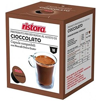Ristora 40 Capsule AL GUSTO DI CIOCCOLATO compatibilità DOLCE GUSTO Ristora 40 Capsule AL GUSTO DI CIOCCOLATO compatibilità DOLCE GUSTO