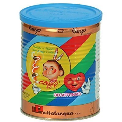 Passalacqua Caffè decaffeinato DEUP Gr. 250 Latta Cartone 12 pezzi Passalacqua Caffè decaffeinato DEUP Gr. 250 Latta Cartone 12 pezzi