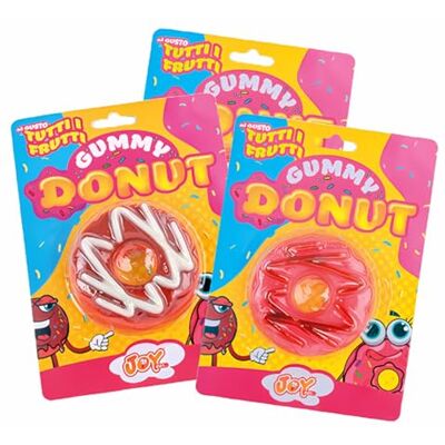 Joygum Gummy Donut Caramelle Gommose a Forma di Ciambella 3 Buste da 80g Snack Colorato e Divertente Joygum Gummy Donut Caramelle Gommose a Forma di Ciambella 3 Buste da 80g Snack Colorato e Divertente