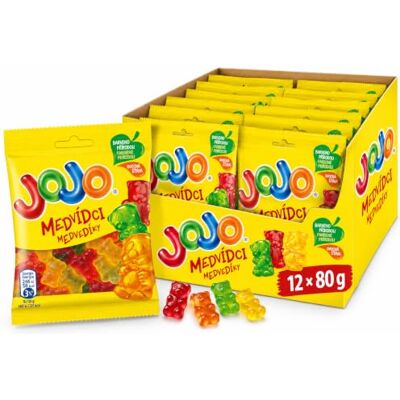 Nestlé JOJO Medvídci, orsetti gommosi alla frutta, 12 × 80 g Nestlé JOJO Medvídci, orsetti gommosi alla frutta, 12 × 80 g