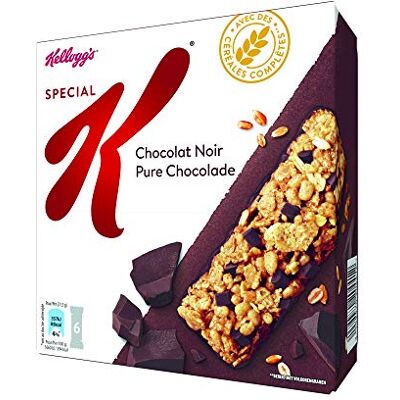 Kellogg's Speciale K Barre di cereali con riso e grano integrale, con gocce di cioccolato 6 barre, 130 g Kellogg's Speciale K Barre di cereali con riso e grano integrale, con gocce di cioccolato 6 barre, 130 g