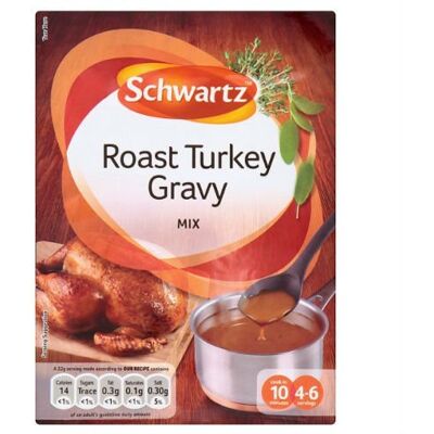 Schwartz Classic Arrosto Tacchino Gravy Mix 25g caso di 8 Schwartz Classic Arrosto Tacchino Gravy Mix 25g caso di 8