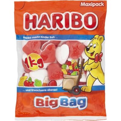 HARIBO Cuori, Caramelle Gommose A Forma Di Cuore, Gusto Ciliegia, Ideali Per San Valentino 1kg HARIBO Cuori, Caramelle Gommose A Forma Di Cuore, Gusto Ciliegia, Ideali Per San Valentino 1kg