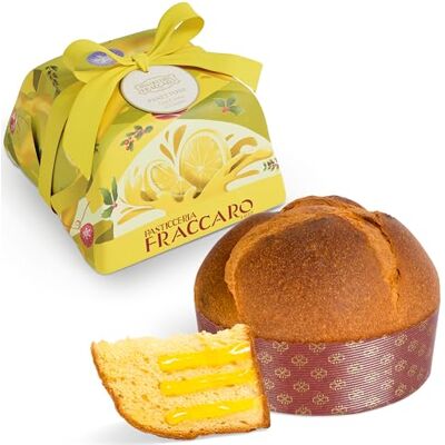 Pasticceria Fraccaro 1932 Panettone Artigianale al Limone (750 gr) – Farcito con Fresca Crema al Limone, Dolce Natalizio a Lievitazione Naturale con solo Lievito Madre, Senza Canditi Incarto Pasticceria Fraccaro 1932 Panettone Artigianale al Limone (750 gr) – Farcito con Fresca Crema al Limone, Dolce Natalizio a Lievitazione Naturale con solo Lievito Madre, Senza Canditi Incarto
