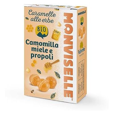 VALVERBE Caramelle Monviselle Camomilla Miele e Propoli pacco da 6-180 g VALVERBE Caramelle Monviselle Camomilla Miele e Propoli pacco da 6-180 g