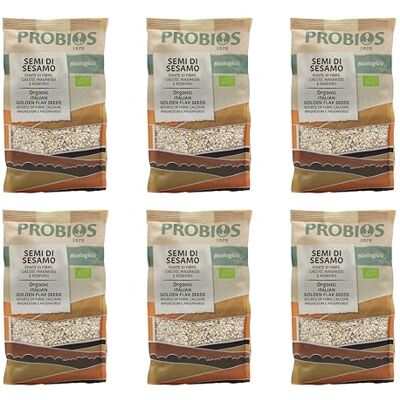 Probios Semi di sesamo biologici Ricchi di fibre e proteine vegetali senza glutine semi sesamo Confezione da 6 (6 x 300 g) Probios Semi di sesamo biologici Ricchi di fibre e proteine vegetali senza glutine semi sesamo Confezione da 6 (6 x 300 g)