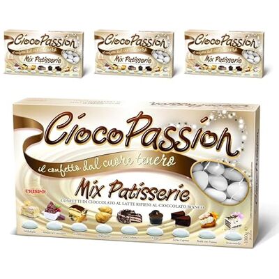 Caffetti 4 Kg di Confetti CiocoPassion Mix Patisserie Crispo, Gusti Assortiti, per Bomboniera Confettata Matrimonio Comunione, con Cioccolato al Latte Bianco Ripieni (4 chili) Caffetti 4 Kg di Confetti CiocoPassion Mix Patisserie Crispo, Gusti Assortiti, per Bomboniera Confettata Matrimonio Comunione, con Cioccolato al Latte Bianco Ripieni (4 chili)