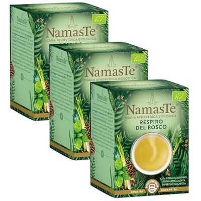 Pompadour , Tisana Respiro del Bosco BIO, 45 Filtri (3 Confezioni da 15 Filtri), Ayurvedica e Biologica, Ispirata al Forest Bathing, Senza Lattosio, Glutine e Allergeni, Vegan Pompadour , Tisana Respiro del Bosco BIO, 45 Filtri (3 Confezioni da 15 Filtri), Ayurvedica e Biologica, Ispirata al Forest Bathing, Senza Lattosio, Glutine e Allergeni, Vegan