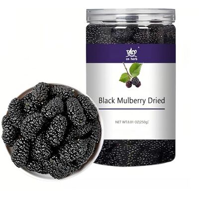cn herb Gelsi neri secchi 250g/8.81oz tè naturale di gelso nero selvatico dolce delizioso snack di frutta secca, vegano cn herb Gelsi neri secchi 250g/8.81oz tè naturale di gelso nero selvatico dolce delizioso snack di frutta secca, vegano