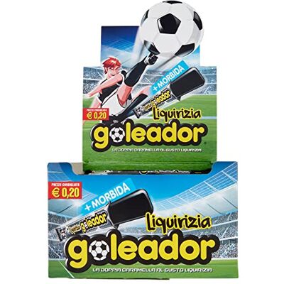 Goleador Liquirizia, Doppia Caramella Gommosa, Senza Glutine, Idee Regalo per Compleanni e Feste, Confezione da 200 monopezzi Goleador Liquirizia, Doppia Caramella Gommosa, Senza Glutine, Idee Regalo per Compleanni e Feste, Confezione da 200 monopezzi