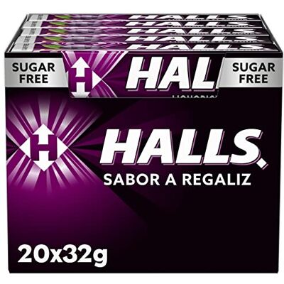HALLS Liquirizia Caramello Duro Scatola 20 Sticks 32 g HALLS Liquirizia Caramello Duro Scatola 20 Sticks 32 g