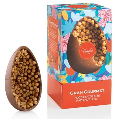 Venchi Uovo di Cioccolato Gran Gourmet Nocciolato al Latte, 540 Gr, Gusto Cioccolato al Latte con "Nocciola Piemonte IGP" Intere, Senza Glutine, con Sorpresa Pantone, Collezione Pasqua Venchi Uovo di Cioccolato Gran Gourmet Nocciolato al Latte, 540 Gr, Gusto Cioccolato al Latte con "Nocciola Piemonte IGP" Intere, Senza Glutine, con Sorpresa Pantone, Collezione Pasqua