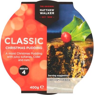 The Original Matthew Walker EST. 1899 Budino di Natale classico, 400 g (confezione da 1) The Original Matthew Walker EST. 1899 Budino di Natale classico, 400 g (confezione da 1)