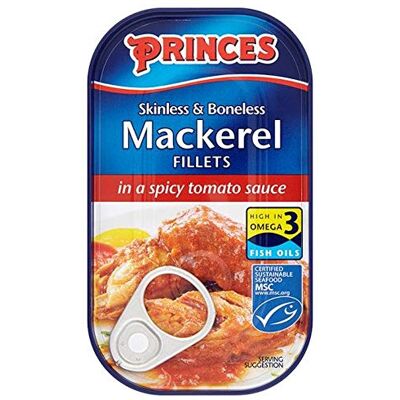 Princes Filetti Di Sgombro In Salsa Di Pomodoro Piccante (125g) Princes Filetti Di Sgombro In Salsa Di Pomodoro Piccante (125g)