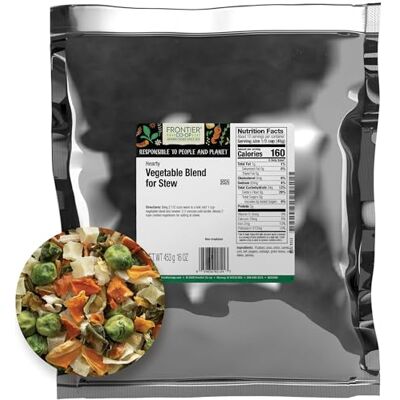 Frontier Co-op Zuppa di verdure, miscela ricca di stufati, kosher 1 lb. Bulk Bag Frontier Co-op Zuppa di verdure, miscela ricca di stufati, kosher 1 lb. Bulk Bag