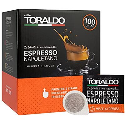 caffè toraldo - Cialde Ese 44mm per macchina caffe a cialda Miscela Cremosa Box da 100 Cialde da 7g macinato fresco caffè toraldo - Cialde Ese 44mm per macchina caffe a cialda Miscela Cremosa Box da 100 Cialde da 7g macinato fresco
