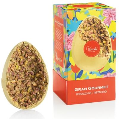 Venchi Uovo di Cioccolato Gran Gourmet Pistacchio, 500 Gr, Gusto Cioccolato al Pistacchio con Pistacchi Interi Salati, Senza Glutine, con Sorpresa Pantone, Collezione Pasqua Venchi Uovo di Cioccolato Gran Gourmet Pistacchio, 500 Gr, Gusto Cioccolato al Pistacchio con Pistacchi Interi Salati, Senza Glutine, con Sorpresa Pantone, Collezione Pasqua