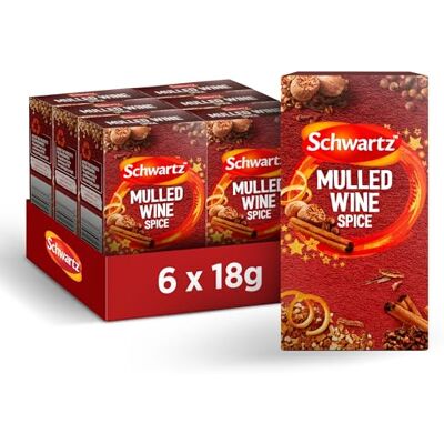 Schwartz Spezie per vin brulé, 6 confezioni (totale 36 bustine) Schwartz Spezie per vin brulé, 6 confezioni (totale 36 bustine)