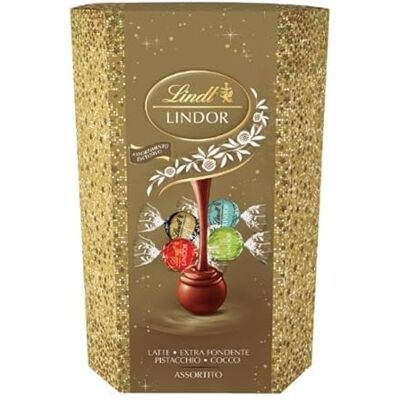 Lindt LINDOR Scatola Cioccolatini Assortiti, Cioccolato al Latte, Extra Fondente, Pistacchio e Cocco, 600g, Idea Regalo Lindt LINDOR Scatola Cioccolatini Assortiti, Cioccolato al Latte, Extra Fondente, Pistacchio e Cocco, 600g, Idea Regalo