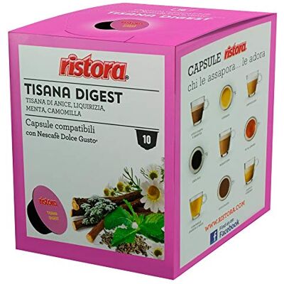 Ristora 40 Capsule compatibili Dolce Gusto Tisana Digestiva in foglie Ristora 40 Capsule compatibili Dolce Gusto Tisana Digestiva in foglie