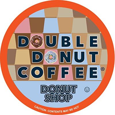Double Donut Coffee Double Donut Shop Capsule di caffè, cialde di caffè, ciambelle, mix di tostatura media, capsule monodose per macchine da caffè Keurig K, confezione da 24 (1 pezzo) Double Donut Coffee Double Donut Shop Capsule di caffè, cialde di caffè, ciambelle, mix di tostatura media, capsule monodose per macchine da caffè Keurig K, confezione da 24 (1 pezzo)