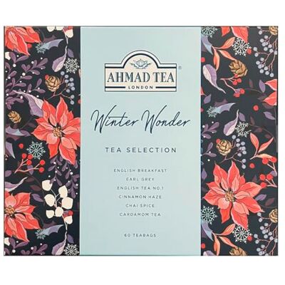 Ahmad Tea – Selezione di 6 Tè Pregiati Winter Wonder, Confezione Regalo – 60 Bustine Assortite di Tè Neri e Speziati – Idea Regalo Elegante per l’Inverno e le Feste Ahmad Tea – Selezione di 6 Tè Pregiati Winter Wonder, Confezione Regalo – 60 Bustine Assortite di Tè Neri e Speziati – Idea Regalo Elegante per l’Inverno e le Feste