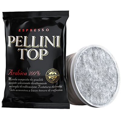 Pellini Top 100% Arabica, 100 Capsule Compatibili Lavazza Espresso Point dall'Aroma Intenso e Avvolgente e Tostatura Delicata Pellini Top 100% Arabica, 100 Capsule Compatibili Lavazza Espresso Point dall'Aroma Intenso e Avvolgente e Tostatura Delicata
