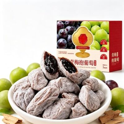 cuguoe Bocconcini d'uva avvolti in prugne 180g Snack alla frutta Bocconcini d'uva avvolti in prugne dolci e piccanti 180g cuguoe Bocconcini d'uva avvolti in prugne 180g Snack alla frutta Bocconcini d'uva avvolti in prugne dolci e piccanti 180g